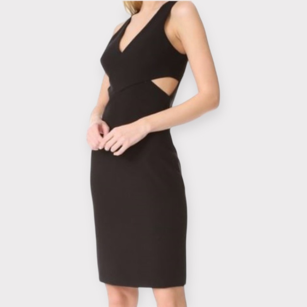 Elizabeth and James - Sleeveless Cutout Sheath Dress - Black - Size 12